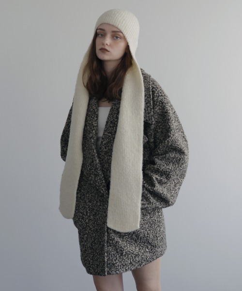 Mili affinity 耳当て イヤーマフ ロングイヤーフラップニットキャップ