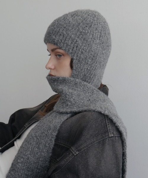 Mili affinity 耳当て イヤーマフ ロングイヤーフラップニットキャップ