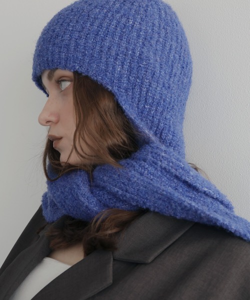 Mili affinity 耳当て イヤーマフ ロングイヤーフラップニットキャップ