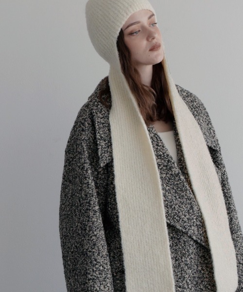 Mili affinity 耳当て イヤーマフ ロングイヤーフラップニットキャップ