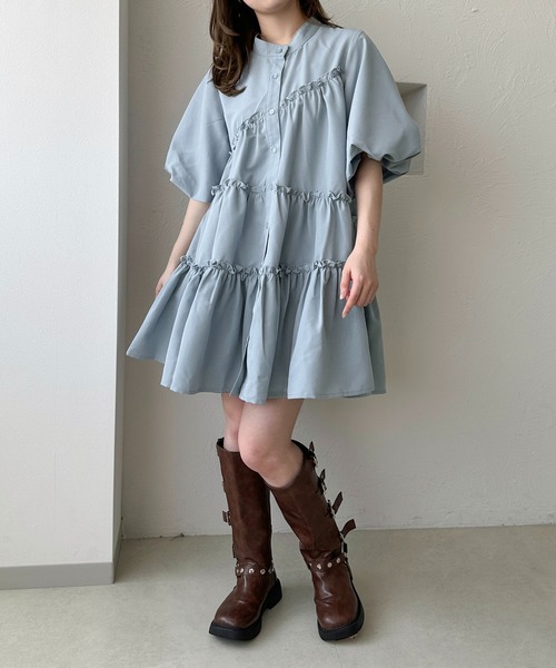 「apres jour clair」 半袖チュニック X-LARGE アイボリー レディース_画像6