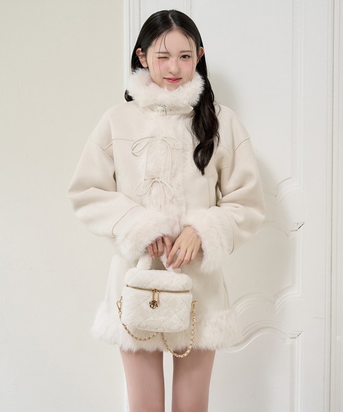 one after another NICE CLAUP ムートンコート ボアコート フェイク