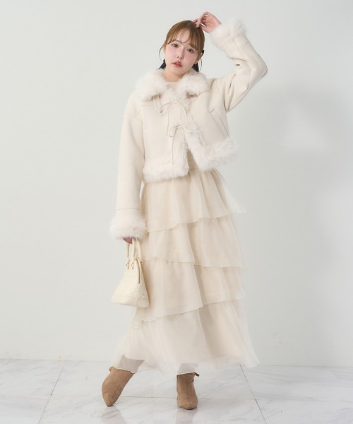 one after another NICE CLAUP ムートンコート ボアコート フェイク