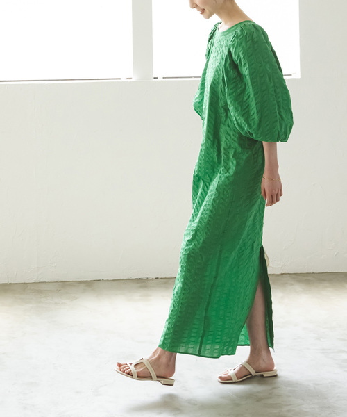 「NOBLE」 半袖ワンピース FREE ブラック レディース_画像6