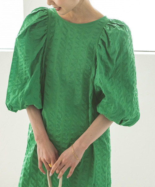 「NOBLE」 半袖ワンピース FREE ブラック レディース_画像7