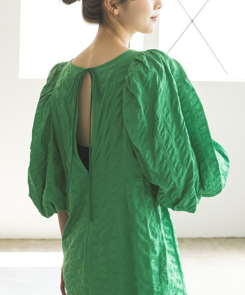 「NOBLE」 半袖ワンピース FREE ブラック レディース_画像8