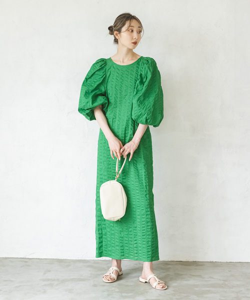 「NOBLE」 半袖ワンピース FREE ブラック レディース_画像9