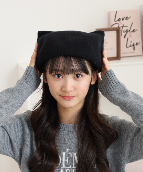 FUNALIVE（ファンアライブ） 帽子 ベレー帽 猫耳ベレー レディース