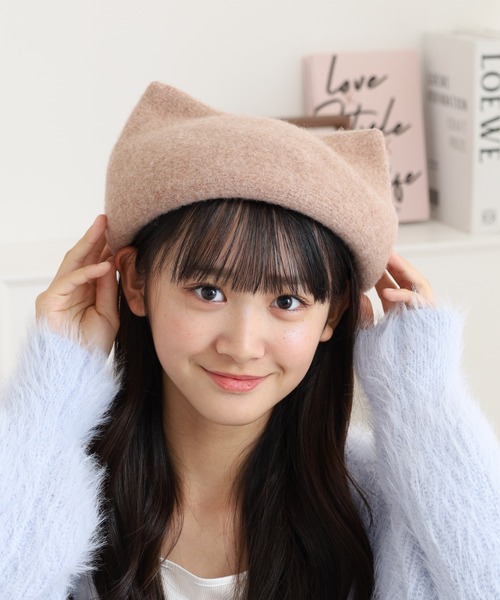 FUNALIVE(ファンアライブ) 帽子 ベレー帽 猫耳ベレー レディース FUNALIVE(ファンアライブ) 帽子 ベレー帽 猫耳ベレー レディース