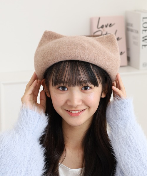 FUNALIVE（ファンアライブ） 帽子 ベレー帽 猫耳ベレー レディース