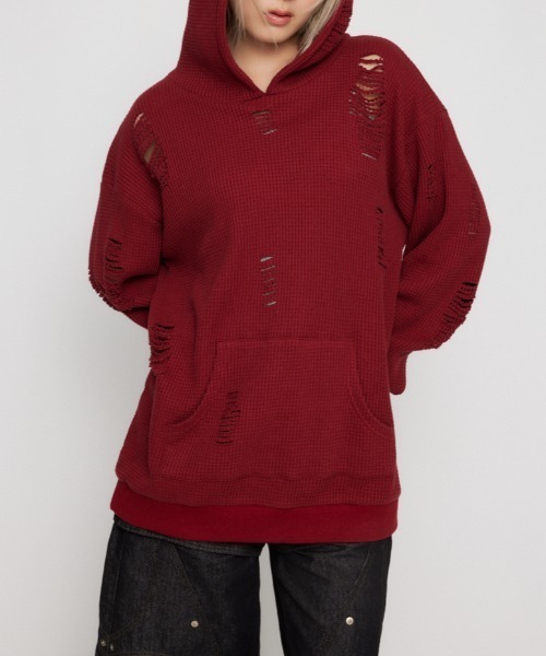 LAGUA GEM（ラグアジェム） パーカー OVER CRASH HOODIE トップス