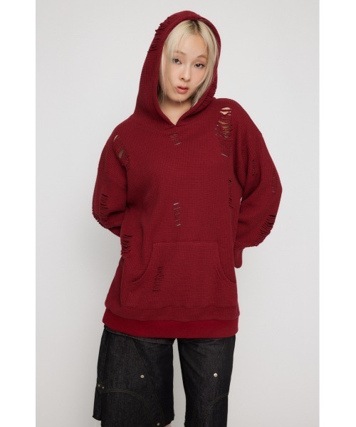 JUNCTION CRASH HOODY ラックス パーカー LAGUA GEM（ラグアジェム） パーカー OVER CRASH HOODIE トップス