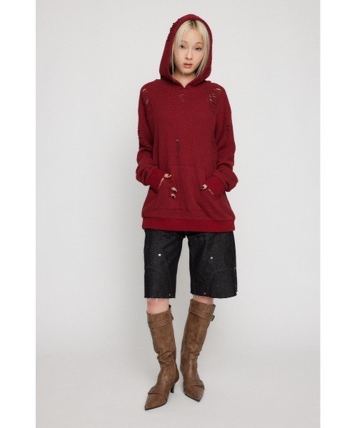 LAGUA GEM（ラグアジェム） パーカー OVER CRASH HOODIE トップス