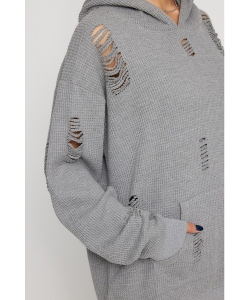 LAGUA GEM（ラグアジェム） パーカー OVER CRASH HOODIE トップス