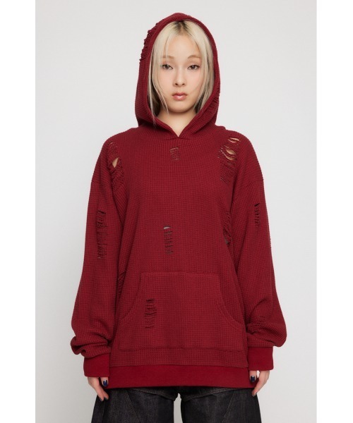 LAGUA GEM（ラグアジェム） パーカー OVER CRASH HOODIE トップス