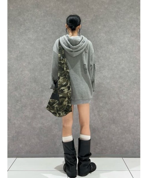 LAGUA GEM（ラグアジェム） パーカー OVER CRASH HOODIE トップス