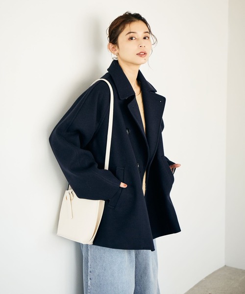 新品⭐︎studio CLIP ネイビー ピーコート F studio CLIP（スタディオクリップ） ピーコート pコート ウールライクP