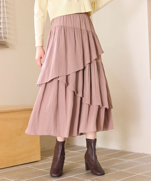 Feroux（フェルゥ） スカート アシンメトリーティアード スカート