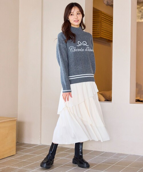 スカート D. アシンメトリーミディスカート | axes femme online shop -outlet-