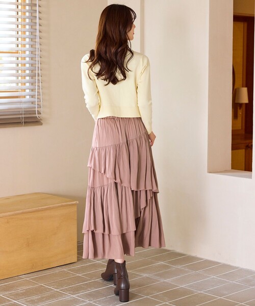 Feroux（フェルゥ） スカート アシンメトリーティアード スカート