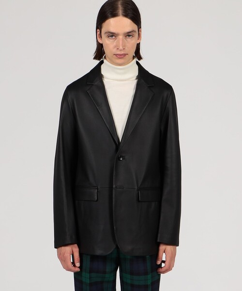 未使用トゥモローランド (TOMORROW LAND)レザージャケット TOMORROWLAND（トゥモローランド） レザージャケット S ライトベージュ