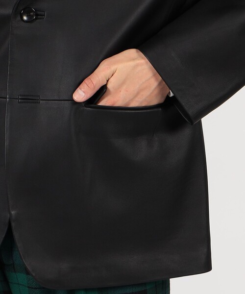 未使用トゥモローランド (TOMORROW LAND)レザージャケット ゴートレザー ライダースジャケット（ライダースジャケット