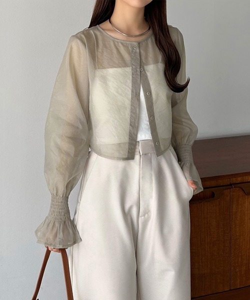 「callautia」 長袖ブラウス SMALL ブラック レディース_画像5