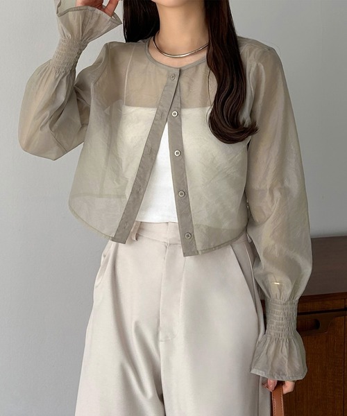 「callautia」 長袖ブラウス SMALL ブラック レディース_画像6