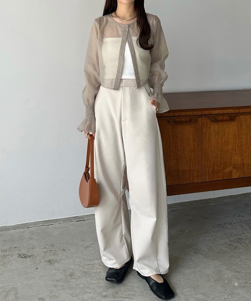 「callautia」 長袖ブラウス SMALL ブラック レディース_画像8