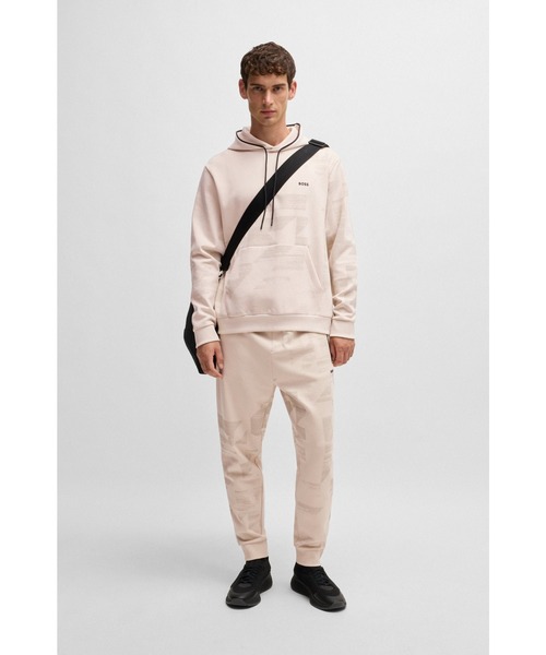 BOSS（HUGO BOSS） パンツ コットン ミックスマテリアル トラック