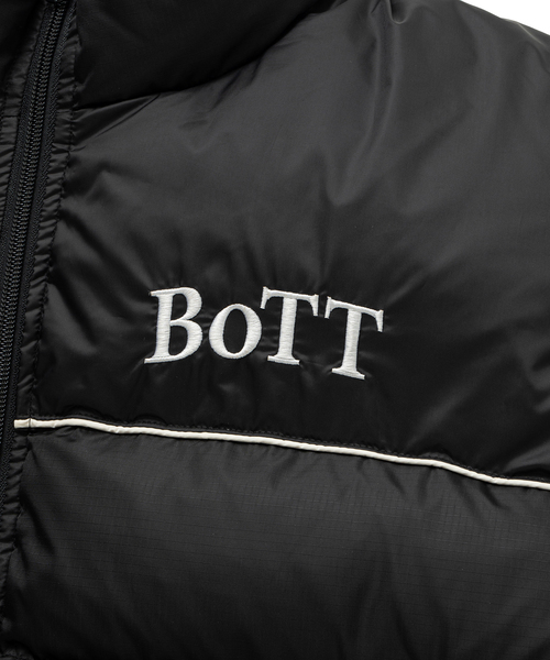 BOTT ロゴ入り黒ジャケット BoTT（ボット） ダウンジャケット ダウン B Logo Down Jacket メンズ
