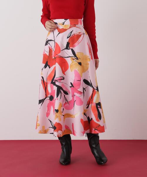 PINKY&DIANNE ティアードスカート　花柄　38 美品】PINKY&DIANNE ティアードスカート ロング 花柄 38 - メルカリ