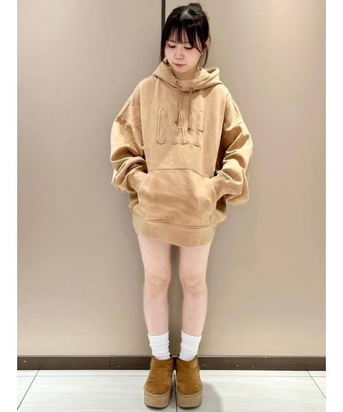 ヴィンテージソフト オーバーサイズGAPAthleticロゴパーカー アイボリー ヴィンテージソフト オーバーサイズ GAP Athleticロゴ パーカー