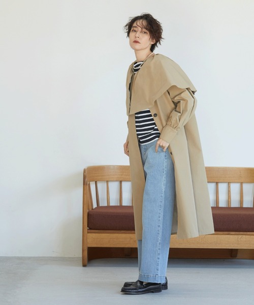 「DOUX ARCHIVES」 コート FREE ネイビー レディース_画像4