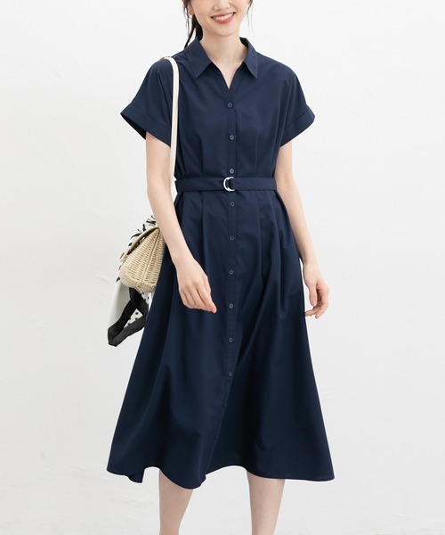 「Honeys」 「GLACIER」シャツワンピース L モカ レディース_画像6