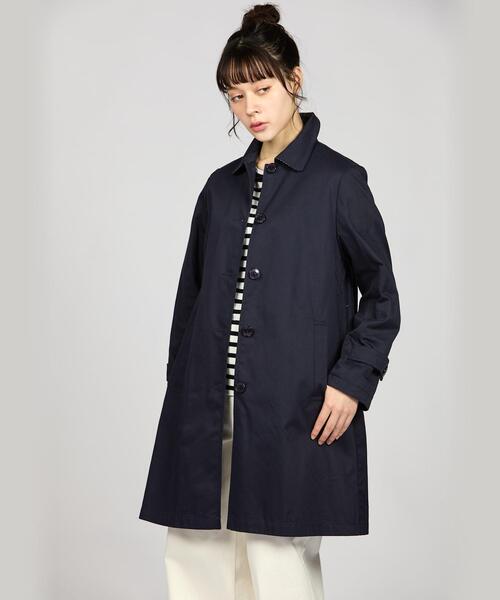 To b. by agnes 「To b.」 ステンカラーコート 36 ネイビー レディース