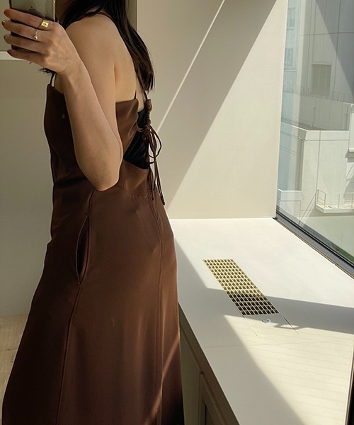 「MIESROHE」 キャミソールワンピース FREE ブラック レディース_画像5