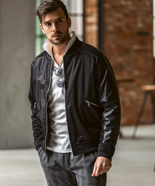 [1piu1uguale3 RELAX] блузон S черный мужской 