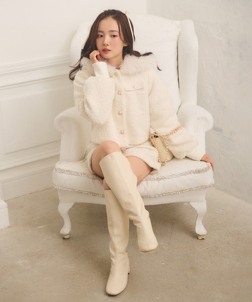 Seemi.by NICE CLAUP パンツ 「Seemi.」ポケットファーボアショート