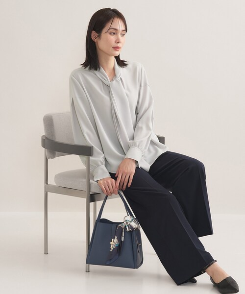 INDIVI（インディヴィ） ブラウス シャツ 「セレモニー／洗える