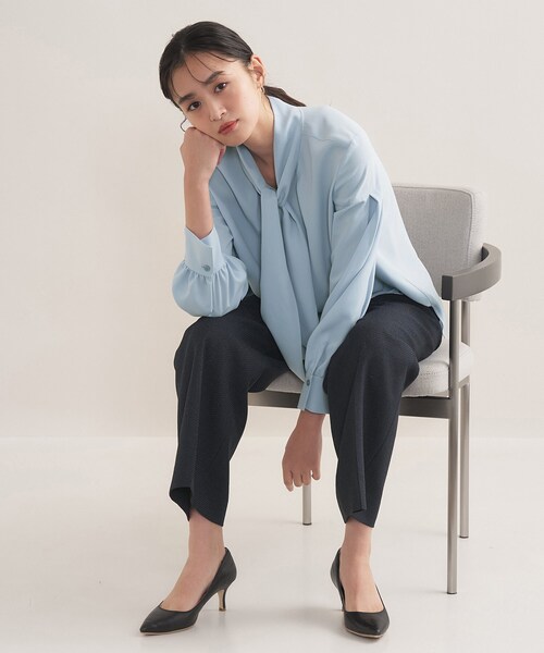 INDIVI（インディヴィ） ブラウス シャツ 「セレモニー／洗える