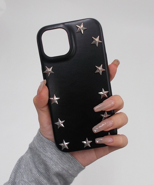 スマホケース 星型スタッズ スターリベット iPhoneケース iPhone14
