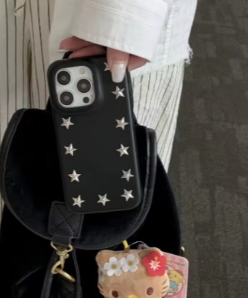 スマホケース 星型スタッズ スターリベット iPhoneケース iPhone14