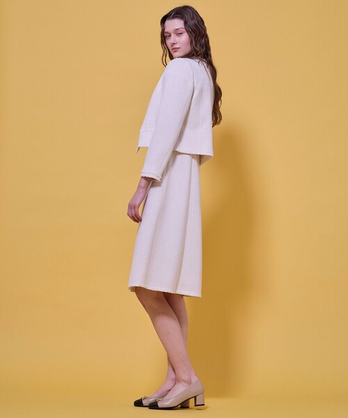 ジャケット TOCCA トッカ 新品 白系 SILHOUETTE GLOW ノーカラージャケット ジャケット TOCCA（トッカ） サイズＭ ジャケット・アウター