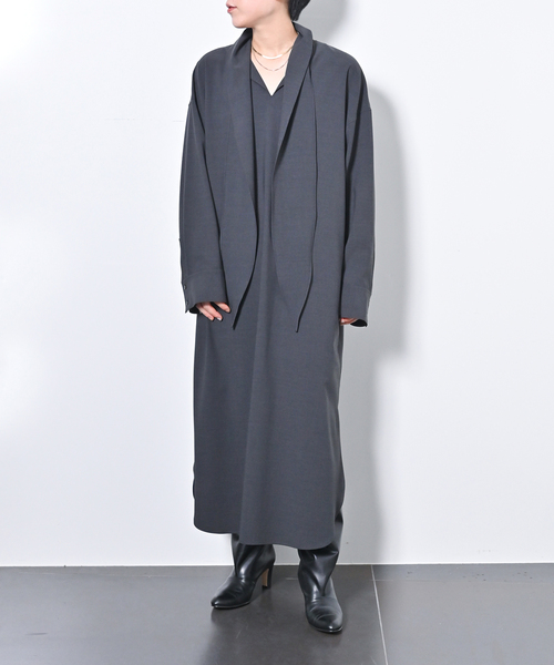 CITYSHOP ロングワンピース　 ブラック CITYSHOP（シティショップ） 長袖ワンピース 38 ブラック レディース