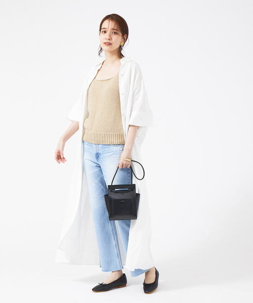 「PICHE ABAHOUSE」 バレエシューズ 37 クリーム レディース_画像2