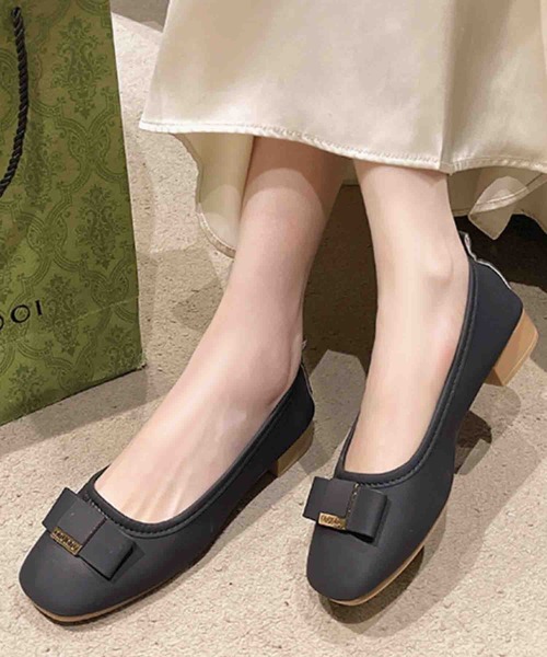 VIBGYOR パンプス FReePLACe/リボン フラットシューズ パンプス X12715