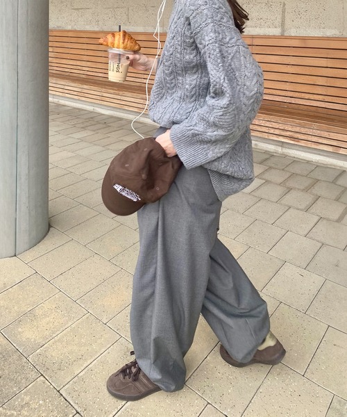 I-SOOK（アイスー） ニット セーター ビッグサイズケーブルニット