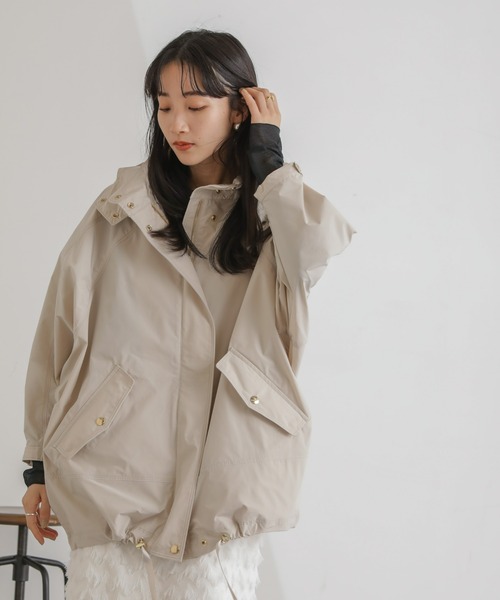 【美品】WOOLRICH ウールリッチ　ブルゾン　ベージュ　スタジャン　S WOOLRICH（ウールリッチ） ブルゾン S ライトベージュ レディース