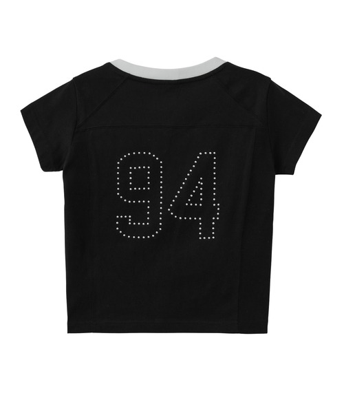 X-girl（エックスガール） tシャツ 半袖 STUDDED NUMBER S/S BABY TEE